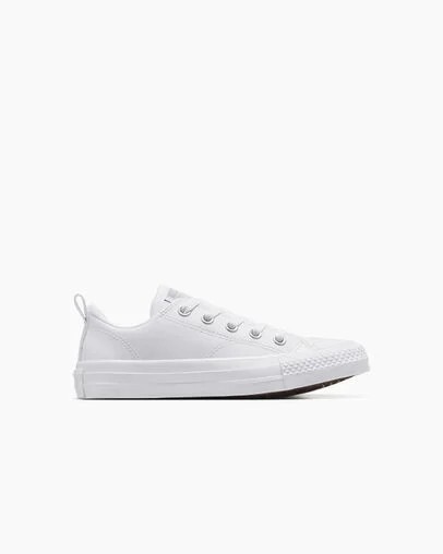 Converse Chuck Taylor All Star Malden Street Leather Kids\' Sneakers White USA | C-09823679