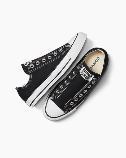 Converse Chuck Taylor All Star Men Slip On Shoes Black / White USA | C-56487939