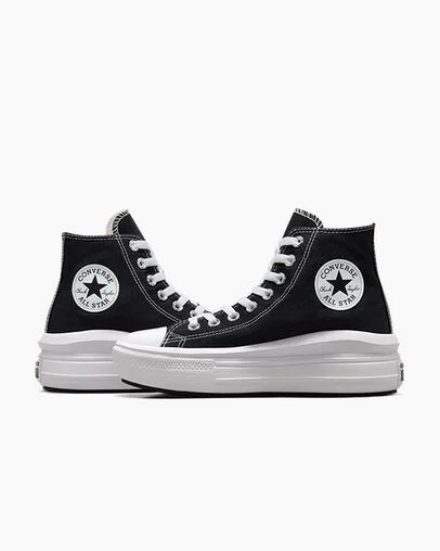 Converse Chuck Taylor All Star Move Men Platform Shoes Black / Beige White USA | C-42379089