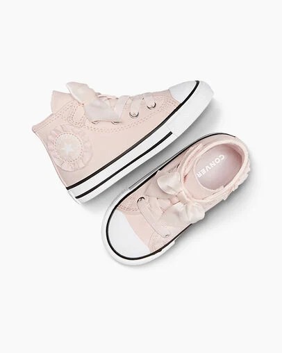 Converse Chuck Taylor All Star Ruffles & Bows Easy-On Kids' Sneakers Pink / White USA | C-78152039