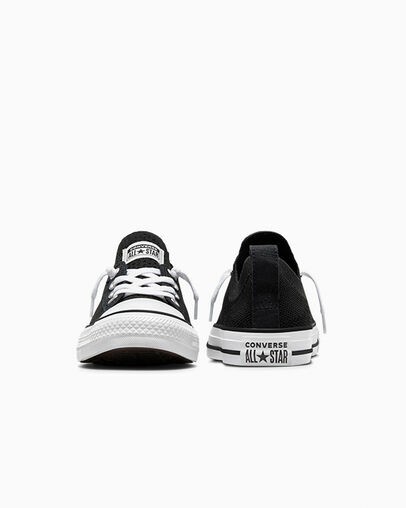 Converse Chuck Taylor All Star Shoreline Knit Women Slip On Shoes Black / White USA | C-27693089