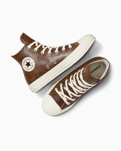 Converse Chuck Taylor All Star Snakeskin Print Women Sneakers Brown USA | C-15260399