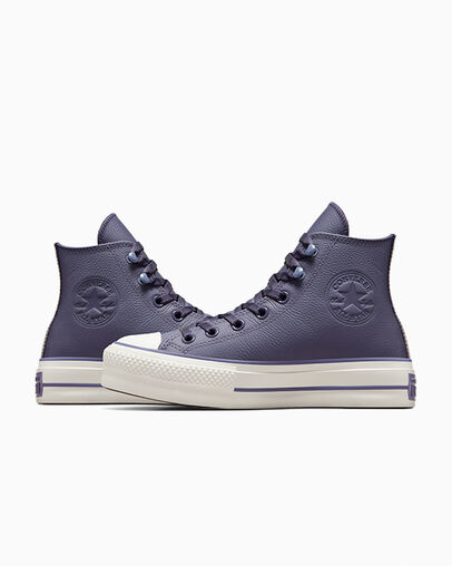 Converse Chuck Tayor All Star Lift Women Platform Shoes Grey Purple / Lavender Grey USA | C-32571409