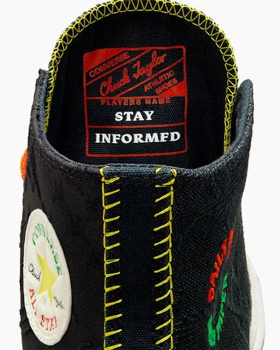 Converse Converse x Daily Paper Chuck 70 Women Sneakers Black / Multicolor USA | C-96018359