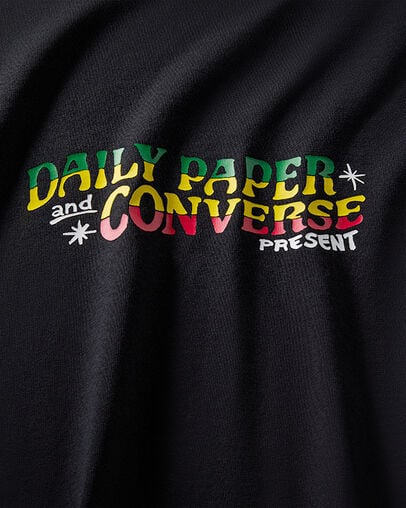 Converse Converse x Daily Paper Gold Standard Women T Shirts Black USA | C-90645189