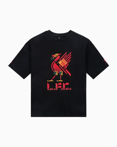 Converse Converse x Liverpool FC Liver Bird Women T Shirts Black USA | C-40359829