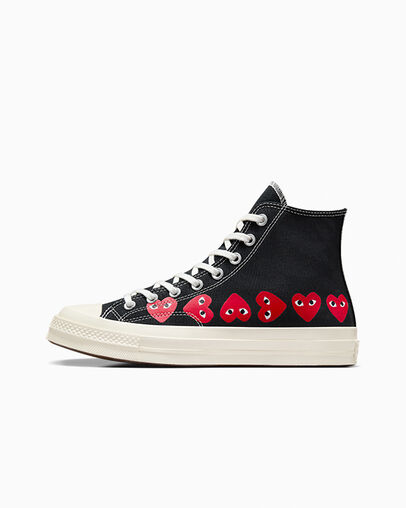 Converse Converse x PLAY Comme des Garçons Chuck 70 Multi Heart Men Sneakers Black / Red USA | C-16943029