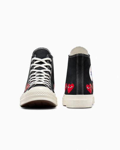 Converse Converse x PLAY Comme des Garçons Chuck 70 Multi Heart Men Sneakers Black / Red USA | C-16943029