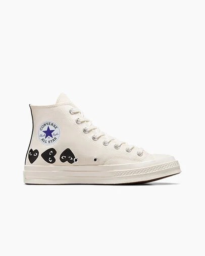 Converse Converse x PLAY Comme des Garçons Chuck 70 Multi Heart Men Sneakers White / Black USA | C-94310679