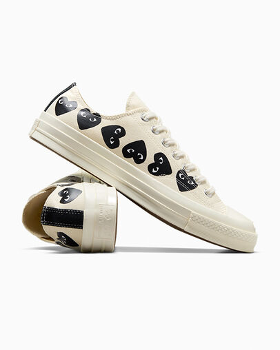 Converse Converse x PLAY Comme des Garçons Chuck 70 Multi Heart Women Sneakers White / Black USA | C-13482579