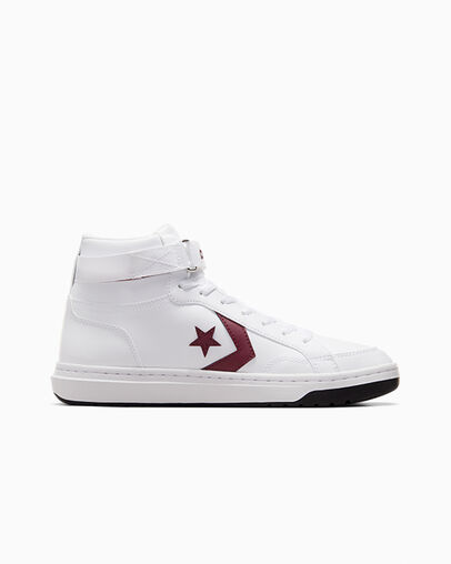 Converse Pro Blaze V2 Leather Women Basketball Shoes White / Pink USA | C-15274899