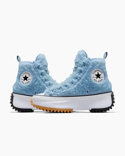 Converse Run Star Hike Women Platform Shoes Blue / White / Black USA | C-02918749