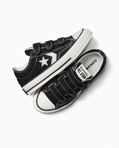 Converse Star Player 76 Kids' Sneakers Black / White USA | C-98361049