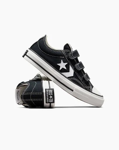 Converse Star Player 76 Kids' Sneakers Black / White USA | C-98361049