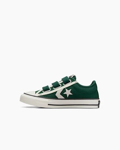 Converse Star Player 76 Luxe Kids' Sneakers Green / White / Black USA | C-07846259