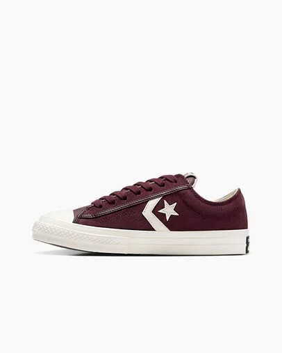 Converse Star Player 76 Suede Men Skate Shoes Burgundy / Purple / Black USA | C-09526379