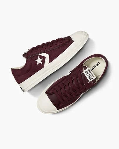 Converse Star Player 76 Suede Men Skate Shoes Burgundy / Purple / Black USA | C-09526379