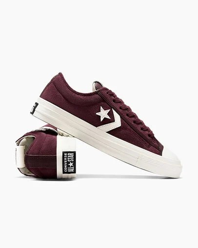 Converse Star Player 76 Suede Men Skate Shoes Burgundy / Purple / Black USA | C-09526379