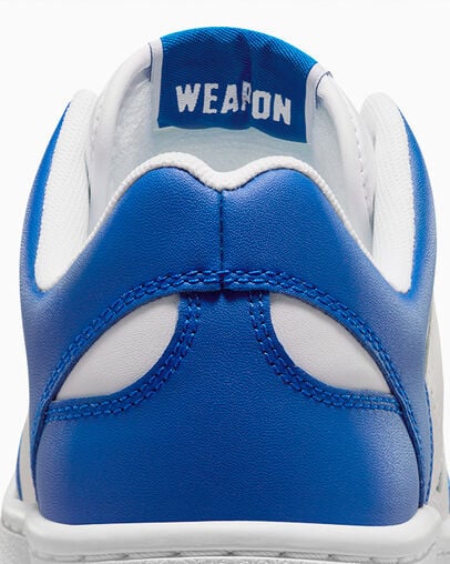 Converse Weapon Leather Men Basketball Shoes White / Blue USA | C-39648209