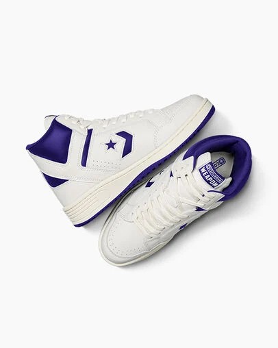 Converse Weapon Men Basketball Shoes Purple / White USA | C-26049789